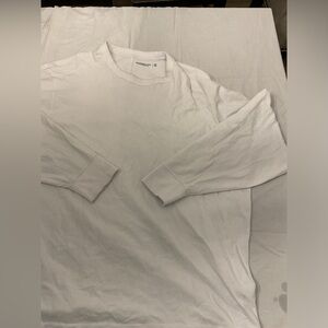 White Abercrombie & fitch premium essentials white long sleeve